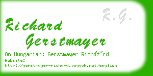 richard gerstmayer business card